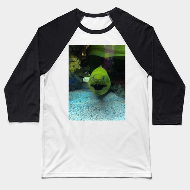 Crazy Fish Baseball T-Shirt by Ckauzmann